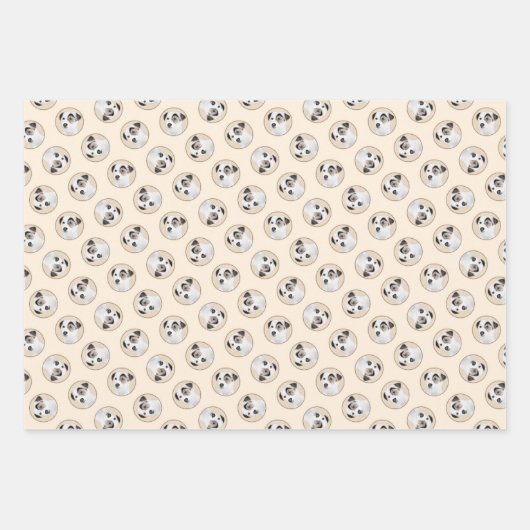 Parson Jack Russell Terrier Painting Pet Dog Art Geschenkpapier Set (Vorderseite)