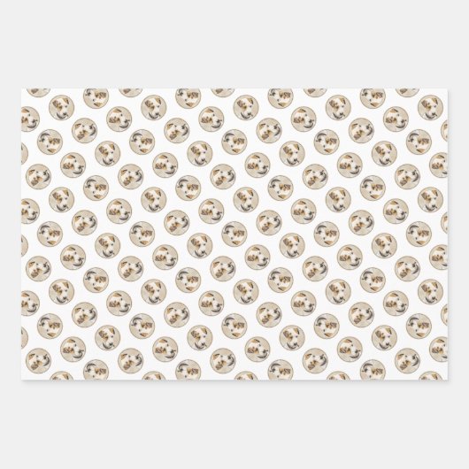 Parson Jack Russell Terrier Painting Pet Dog Art Geschenkpapier Set (Vorderseite 2)