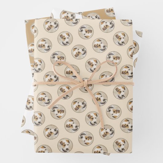 Parson Jack Russell Terrier Painting Pet Dog Art Geschenkpapier Set (Beispiel)