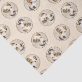 Parson Jack Russell Terrier Painting Pet Dog Art Seidenpapier (Ausschnitt)