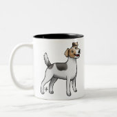 Parson Jack Russell Terrier Zwei-Tone-Kaffee-Tasse Zweifarbige Tasse (Links)