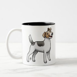 Parson Jack Russell Terrier Zwei-Tone-Kaffee-Tasse Zweifarbige Tasse