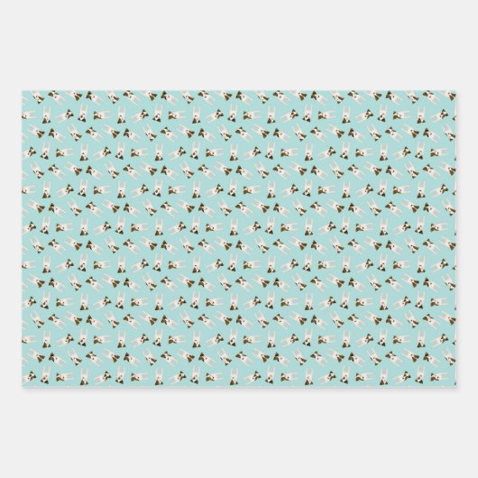 Parson Jack Russell Terriers Geschenkpapier Set (Vorderseite)