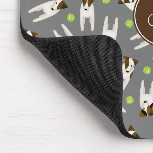 Parson Jack Russell Terriers Muster JE Farbe Mousepad (Ecke)
