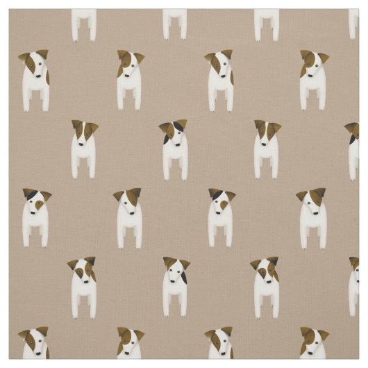 Parson Jack Russell Terriers niedliche Hunde Stoff (Muster)