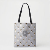 Parson Jack Russell Terriers pattern w monogram Tasche (Vorderseite)