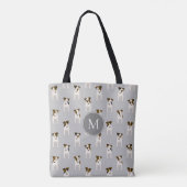 Parson Jack Russell Terriers pattern w monogram Tasche (Rückseite)