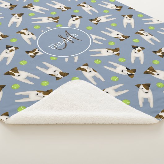 Parson Jack Russells u Tennisbälle Muster Sherpadecke (3/4)