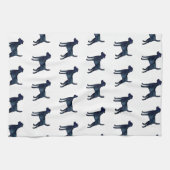 Parson Russel Terrier Black Watercolor Geschirrtuch (Horizontal)