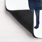 Parson Russel Terrier Black Watercolor Mousepad (Ecke)