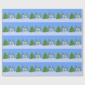 Parson Russell Terrier Dekoriert Weihnachtsbaum Geschenkpapier (Flach)