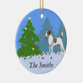 Parson Russell Terrier Dekoriert Weihnachtsbaum Keramik Ornament (Rechts)