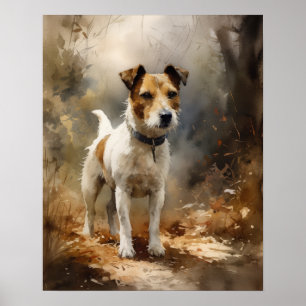 Parson Russell Terrier Dog Art Print Poster