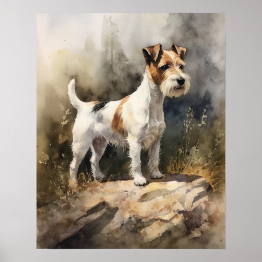 Parson Russell Terrier Dog Art Print Poster (Vorne)