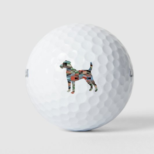 Parson Russell Terrier Dog Breed Geo Kariert Golfball (Vorderseite)