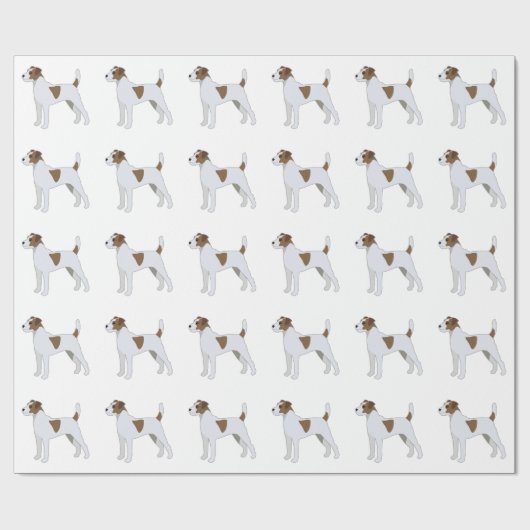 Parson Russell Terrier Dog Breed Illustration Geschenkpapier (Flach)