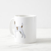 Parson Russell Terrier Dog Breed Illustration Kaffeetasse (Vorderseite Links)