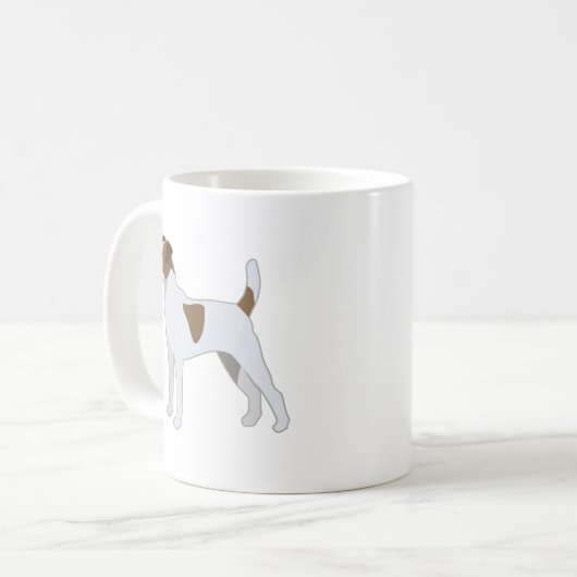 Parson Russell Terrier Dog Breed Illustration Kaffeetasse (Vorderseite Links)