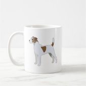 Parson Russell Terrier Dog Breed Illustration Kaffeetasse (Links)