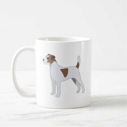 Parson Russell Terrier Dog Breed Illustration Kaffeetasse (Links)