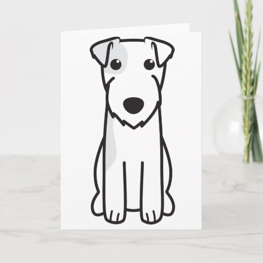 Parson Russell Terrier Dog Cartoon Karte (Vorderseite)