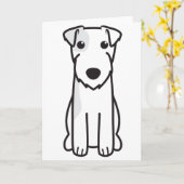 Parson Russell Terrier Dog Cartoon Karte (Gelbe Blume)