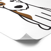 Parson Russell Terrier Dog Cartoon Poster (Ecke)