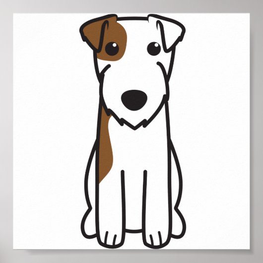 Parson Russell Terrier Dog Cartoon Poster (Vorne)