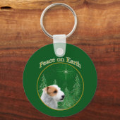 Parson Russell Terrier (gebrochen) Friede Schlüsselanhänger (Vorderseite)