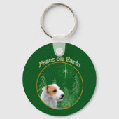 Parson Russell Terrier (gebrochen) Friede Schlüsselanhänger (Rückseite)