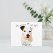 Parson Russell Terrier (glatt) Mama 2 Postkarte (Stehend Vorderseite)
