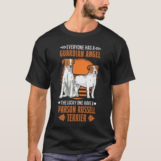 Parson Russell Terrier Guardian Angel T-Shirt (Vorderseite)