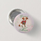 Parson Russell Terrier Heart Mama Button (Vorne & Hinten)