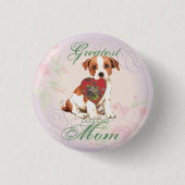 Parson Russell Terrier Heart Mama Button (Vorderseite)