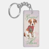 Parson Russell Terrier Heart Mama Schlüsselanhänger (Vorderseite links)