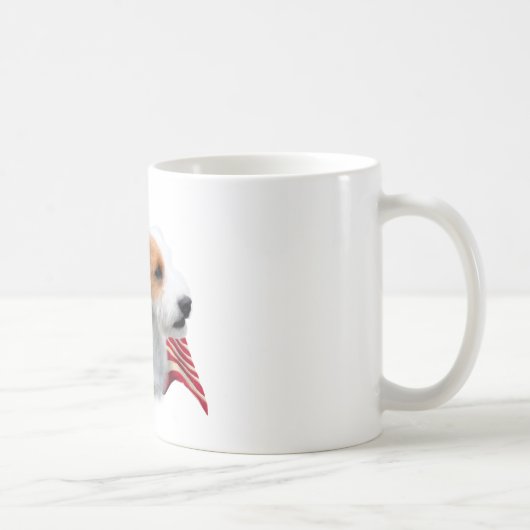 Parson Russell Terrier (kaputt) Flagge Kaffeetasse (Rechts)