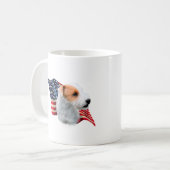 Parson Russell Terrier (kaputt) Flagge Kaffeetasse (Vorderseite Links)