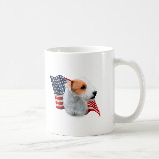 Parson Russell Terrier (kaputt) Flagge Kaffeetasse (Rechts)