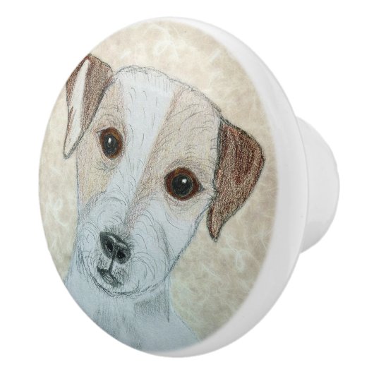 Parson Russell Terrier Keramikknauf (Rechts)