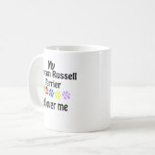 Parson Russell Terrier Walks Design Kaffeetasse (Vorderseite Links)