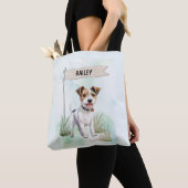 Parson Russell Terrier Watercolor Personalized Dog Tasche (Von Nahem)
