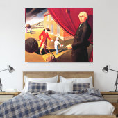 Parson Weems Fabel, schöne Kunst von Grant Wood Leinwanddruck (Insitu (Schlafzimmer))