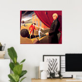 Parson Weems Fabel, schöne Kunst von Grant Wood, Poster (Heimbüro)