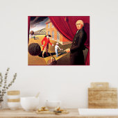 Parson Weems Fabel, schöne Kunst von Grant Wood, Poster (Küche)