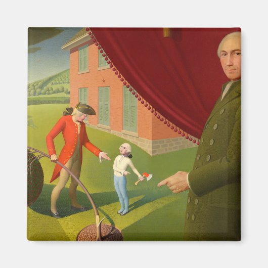Parson Weems' Fable, 1939 von Grant Wood Magnet (Vorne)