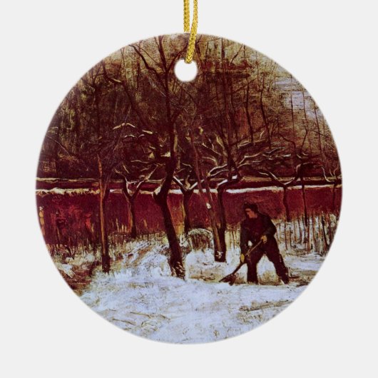 Parsonage Garden in Nuenen von Vincent van Gogh Keramik Ornament (Vorne)