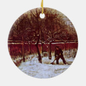 Parsonage Garden in Nuenen von Vincent van Gogh Keramik Ornament (Hinten)