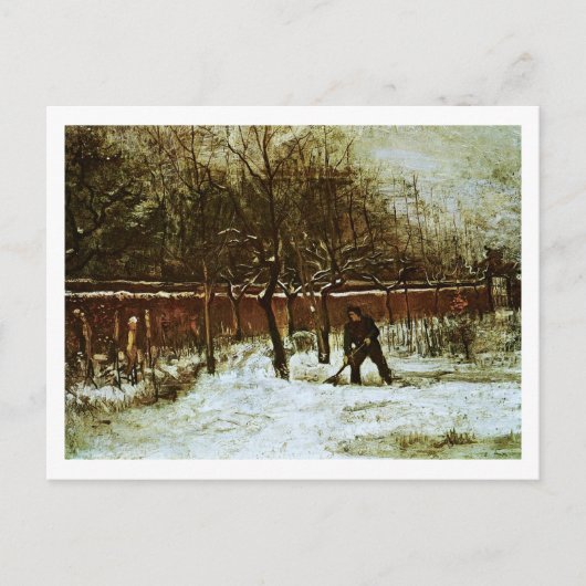 Parsonage Garden in Snow (F194)Van Gogh Fine Art Postkarte (Vorderseite)