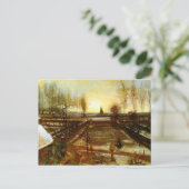 Parsonage Garden in Snow (F67) Van Gogh Fine Art Postkarte (Stehend Vorderseite)