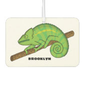 Parsons Chamäleon-Illustration Autolufterfrischer (Vorderseite)